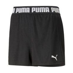 Spodenki treningowe damskie PUMA Train All Day Knit 3". Czarne obuwie sportowe damskie Puma, xs, bez wzorów, z poliesteru, sportowe, na fitness i siłownię. Za 69.99 zł.