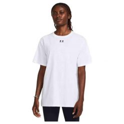 Koszulka damska Under Armour Campus Oversize. Białe koszulki sportowe damskie Under Armour, m, bez wzorów, bez kołnierzyka, bez ramiączek. Za 97.99 zł.