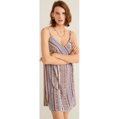 Mango - Sukienka Velda. Niebieskie sukienki damskie Mango, l, bez wzorów, z elastanu, casualowe, bez kołnierzyka, bez ramiączek. Za 59.90 zł.