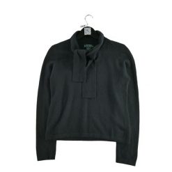 Second life - Damski czarny sweter z wełny i kaszmiru - Jak nowy. Czarne swetry damskie Ralph Lauren, bez wzorów, z kaszmiru, bez kołnierzyka, bez ramiączek, bez kaptura. Za 203.00 zł.