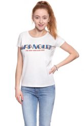 WRANGLER T SHIRT DAMSKI T-SHIRTS SS GRAPHIC OFFWH W7Z02EV02 112132143. Białe t-shirty damskie Wrangler, s, bez wzorów, bez kołnierzyka. W wyprzedaży za 49.99 zł.