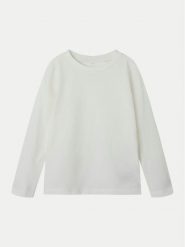 NAME IT Bluzka 13238716 Biały Regular Fit. Białe t-shirty i topy dla dziewczynek Name it, bez wzorów, z bawełny, bez ramiączek. Za 29.99 zł.