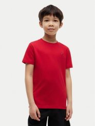 Tommy Hilfiger T-Shirt Team Tommy Graphic KB0KB10591 Czerwony Regular Fit. Czerwone t-shirty dla chłopców Tommy Hilfiger, bez wzorów, z bawełny, bez ramiączek. Za 129.99 zł.