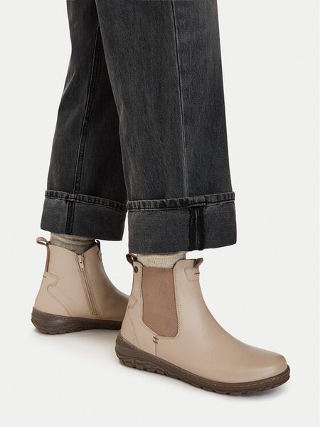 Go Soft Botki CEO-WI23-BOKKA-01 Beżowy jasny. Brązowe botki damskie GO SOFT, bez obcasa, na płaskiej podeszwie, bez zapięcia. Za 249.99 zł.