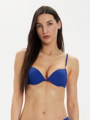 Calvin Klein Swimwear Góra od bikini KW0KW02383 Granatowy. Niebieskie bikini damskie Calvin Klein Swimwear, bez wzorów. Za 209.99 zł.