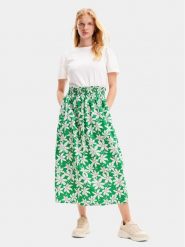 Desigual Sukienka letnia Marlon 24SWVW40 Zielony Regular Fit. Zielone sukienki damskie Desigual, na lato, l, bez wzorów, z bawełny, bez kołnierzyka, bez ramiączek. W wyprzedaży za 289.99 zł.