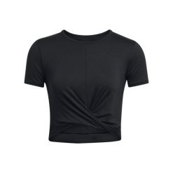 Damski crop top Under Armour Motion Crossover. Białe koszulki sportowe damskie Under Armour, bez wzorów, bez kołnierzyka, bez ramiączek, rowerowe. Za 222.50 zł.