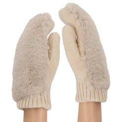 Damskie rękawiczki Teddy Mittens w jednym rozmiarze. Brązowe rękawiczki damskie Sarlini, na zimę, bez wzorów, z materiału, biznesowe. Za 128.95 zł.