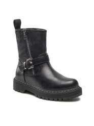 DeeZee Kozaki CS5587-13 Czarny. Czarne buty zimowe dziewczęce DeeZee, bez wzorów, ze skóry, bez zapięcia. Za 104.99 zł.