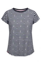 Trespass Calypso - Damska koszulka casual, granatowa. Niebieskie t-shirty damskie Trespass, xl, bez wzorów, casualowe, bez kołnierzyka. Za 106.99 zł.