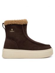 Furla Botki Wallabee YM95FKY-BX3490-5443S-1-007-20-BD Brązowy. Brązowe botki damskie Furla, ze skóry, bez obcasa, na płaskiej podeszwie, bez zapięcia. Za 1,199.00 zł.