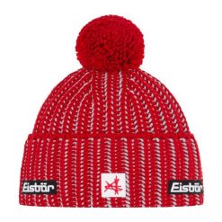 Czapka Eisbar Ronda Pompon MÜ SA. Czerwone czapki i kapelusze męskie Eisbar, na zimę, bez wzorów, z materiału, eleganckie. Za 221.04 zł.