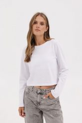 BLUZKA PENNY BIAŁA S - Flawless. Białe bluzki damskie Flawless, s, bez wzorów, z bawełny, klasyczne, bez kołnierzyka, bez ramiączek. Za 189.00 zł.