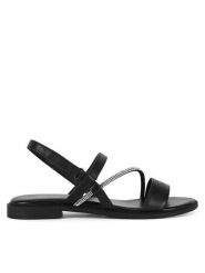 Lasocki Sandały EST-AFIONA-12 Czarny. Czarne klapki damskie Lasocki, bez wzorów, z materiału, bez obcasa, na płaskiej podeszwie, bez zapięcia. Za 129.99 zł.