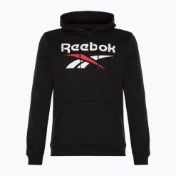 Bluza męska Reebok Identity Big Logo Fleece Hoodie. Czarne bluzy męskie Reebok, m, bez wzorów, bez kaptura. Za 239.99 zł.