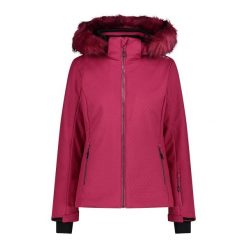 Damska kurtka narciarska softshell CMP. Czerwone kurtki snowboardowe damskie CMP, bez wzorów, z softshellu, bez kaptura, narciarskie. W wyprzedaży za 846.80 zł.