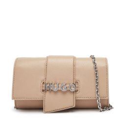 Torebka HUGO. Brązowe torebki do ręki damskie Hugo, bez wzorów, wizytowe, bez dodatków. Za 329.99 zł.