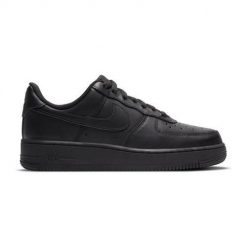 Buty do chodzenia damskie Nike Air Force 1 07. Czarne obuwie sportowe damskie Nike, bez wzorów, z materiału, trekkingowe, Nike Air Force. Za 499.99 zł.