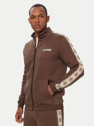 Guess Bluza Z2YQ10 KB3P2 Brązowy ciemny Regular Fit. Brązowe bluzy męskie Guess, m, z aplikacjami, z syntetyku, bez kaptura. Za 434.99 zł.