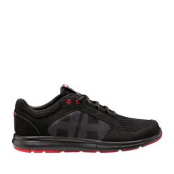 Buty żeglarskie Helly Hansen Ahiga V4. Czarne eleganckie półbuty Helly Hansen, z materiału, eleganckie, bez zapięcia. Za 441.00 zł.