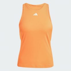 Koszulka Tennis Climacool Y-Tank. Brązowe koszulki sportowe damskie Adidas, bez wzorów, sportowe, bez kołnierzyka. Za 239.00 zł.