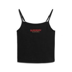 Damski tank top Superdry Sportswear. Czarne bielizna termoaktywna damska Superdry., bez wzorów, bez ramiączek. W wyprzedaży za 103.20 zł.