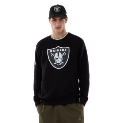 Bluza Las Vegas Raiders NOS NFL Crew. Czarne bluzy męskie New Era, m, bez wzorów, bez kaptura. Za 310.00 zł.