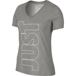 Nike Koszulka Dri-FIT Just Do It V-Neck szara r. XS (729765 063). Bluzki damskie marki Nike. Za 70.64 zł.