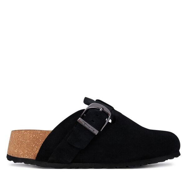 Klapki Tamaris. Czarne klapki damskie Tamaris, bez wzorów, bez obcasa. Za 341.99 zł.