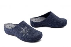 DR. BRINKMANN 320271-05 blau, kapcie damskie. Niebieskie kapcie damskie Dr. Brinkmann, bez wzorów. Za 174.17 zł.