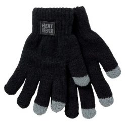 Rękawiczki termiczne Dziecięce z I-touch. Czarne rękawiczki dziecięce HEAT KEEPER, bez wzorów. W wyprzedaży za 98.35 zł.