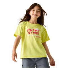 T-shirt Dziecięca Kwiaty Aria. Żółte t-shirty i topy dla dziewczynek Regatta, bez wzorów, z materiału, bez ramiączek. Za 55.99 zł.