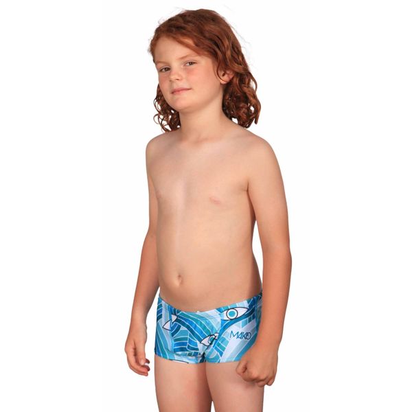 Kąpielówki Mako. Niebieskie kąpielówki dla chłopców MAKO, m, bez wzorów, do pływania. Za 242.50 zł.
