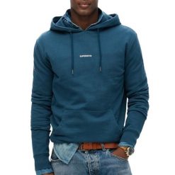 Jednolity hoodie Superdry. Niebieskie bluzy męskie Superdry., m, bez wzorów, z kapturem. Za 349.55 zł.