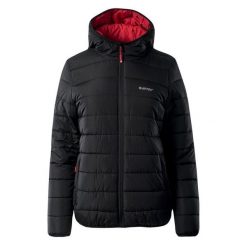 Kurtka Ocieplana Damska Halden. Czarne kurtki sportowe damskie Hi-tec, m, bez wzorów, z puchu, bez kaptura, trekkingowe. Za 255.99 zł.