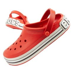 Klapki sandały chodaki damskie Crocs Off court. Czerwone klapki damskie Crocs, bez wzorów, bez obcasa. Za 177.48 zł.