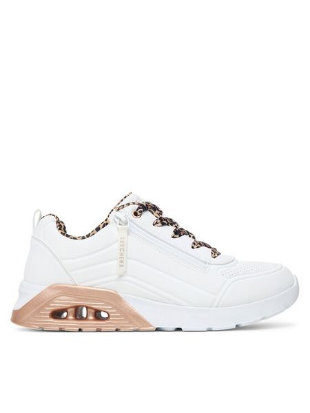 Skechers Sneakersy UNO Lite 2.0 - Leopard Stride 310708L/WHT Biały. Białe buty sportowe dziewczęce Skechers, bez wzorów, bez zapięcia. Za 229.99 zł.