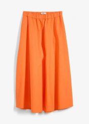 Spódnica midi z mieszanki lnu. Czarne spódnice damskie bonprix, bez wzorów, midi, trapezowe. Za 149.99 zł.