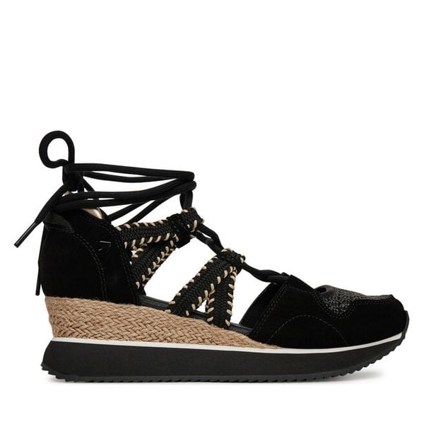 Półbuty Gioseppo. Czarne półbuty damskie Gioseppo, bez wzorów, bez obcasa, na koturnie, bez zapięcia. Za 249.99 zł.