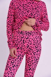 Legginsy termoaktywne - Hotel California Pink Leopard Damskie. Czerwone bielizna termoaktywna damska OOSC, s, bez wzorów, z materiału, z podwyższonym stanem, długie, na fitness i siłownię. Za 269.99 zł.