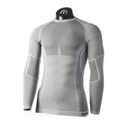 Koszulka termoaktywna męska Mico Odor Zero Round Neck. Szare koszulki sportowe męskie Mico, na jesień, m, bez wzorów, z elastanu, bez kołnierzyka, bez ramiączek. Za 189.99 zł.