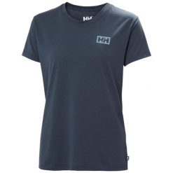 Koszulka damska Helly Hansen Skog Graphic. Szare koszulki sportowe damskie Helly Hansen, bez wzorów, bez kołnierzyka, bez ramiączek, trekkingowe. Za 274.00 zł.