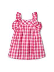 Mayoral Sukienka letnia 3935 Czerwony Regular Fit. Czerwone sukienki dla dziewczynek Mayoral, na lato, bez wzorów, z bawełny, bez ramiączek. Za 99.99 zł.