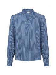 Nümph Bluzka damska - Nuemilie Kobiety niebieski w paski, 44. Niebieskie bluzki damskie Nümph, bez wzorów, bez kołnierzyka, bez ramiączek. Za 279.95 zł.