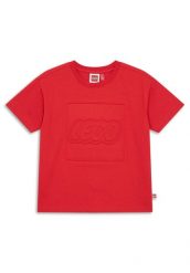 Koszulka Dziecięca LEGO Taj217 Czerwona. Czerwone t-shirty dla chłopców LEGO, z aplikacjami, z bawełny, bez ramiączek. Za 89.99 zł.