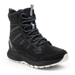 Śniegowce damskie Merrell Bravada Edge 2 Thermo Mid WP. Czarne obuwie sportowe damskie Merrell, na zimę, trekkingowe. Za 599.99 zł.