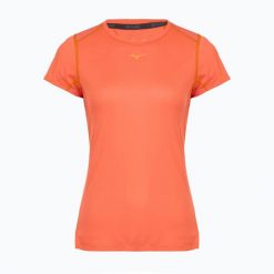 Koszulka do biegania damska Mizuno DryAeroFlow Tee. Czerwone koszulki sportowe damskie Mizuno, l, bez wzorów, z materiału, bez kołnierzyka, bez ramiączek, do biegania. Za 129.99 zł.