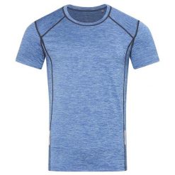 Męska Koszulka Sportowa Heather Reflective Detail Slim. Niebieskie koszulki sportowe męskie Stedman, m, bez wzorów, bez kołnierzyka, bez ramiączek, trekkingowe. Za 104.99 zł.