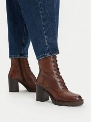 G-STAR Botki CEO-WI34-CLEVELAND-04 Brązowy. Brązowe botki damskie G-Star, ze skóry, retro, bez obcasa, na słupku, bez zapięcia. Za 429.99 zł.