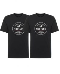 2 - PAK Męski T-Shirt Mustang Style Alex Black 1017333 4142. Czarne t-shirty męskie Mustang, m, bez wzorów, z bawełny, klasyczne, bez kołnierzyka. W wyprzedaży za 99.99 zł.
